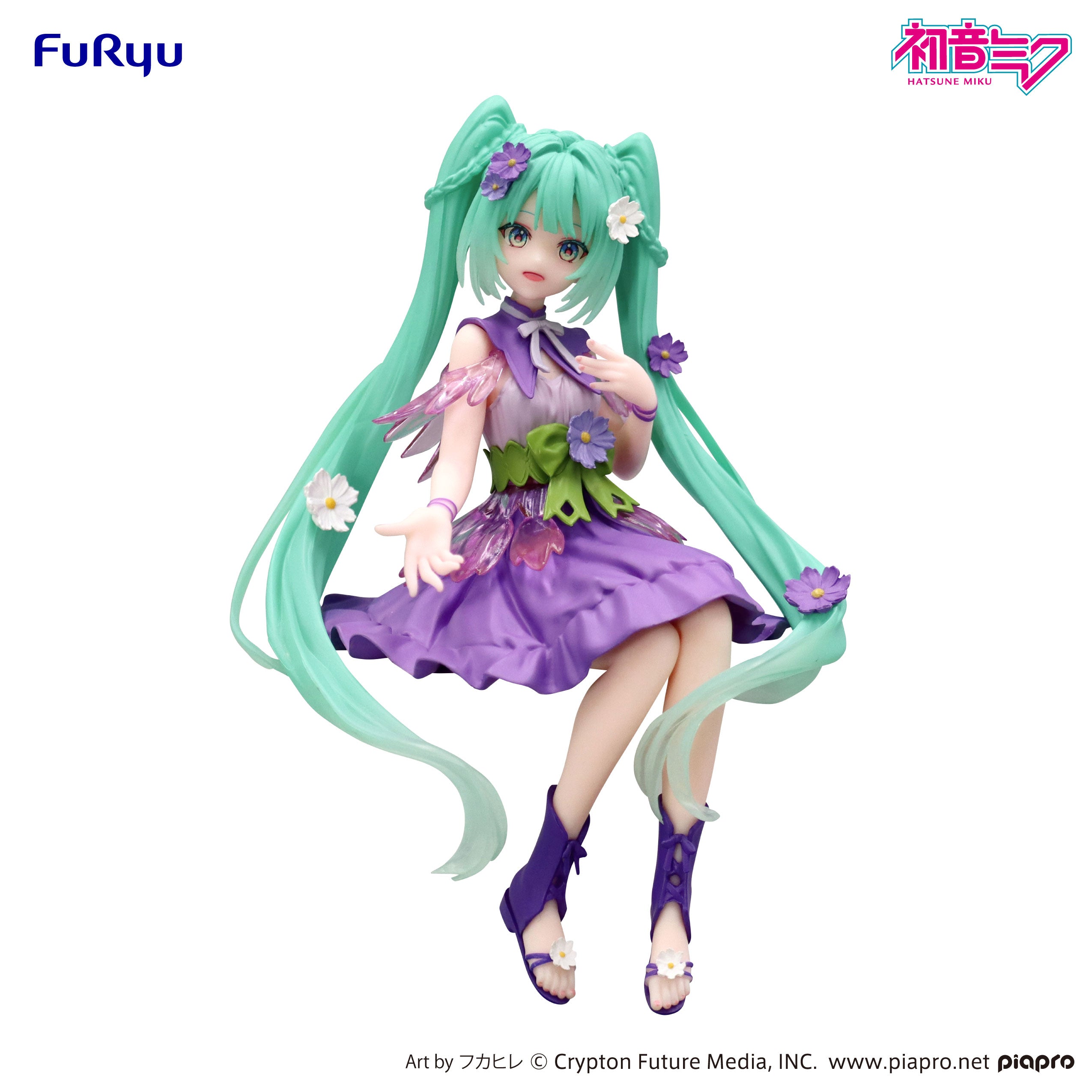 Piapro Characters - Hatsune Miku - Flower Fairy - Noodle Stopper Figure - Purple Cosmos (FuRyu)