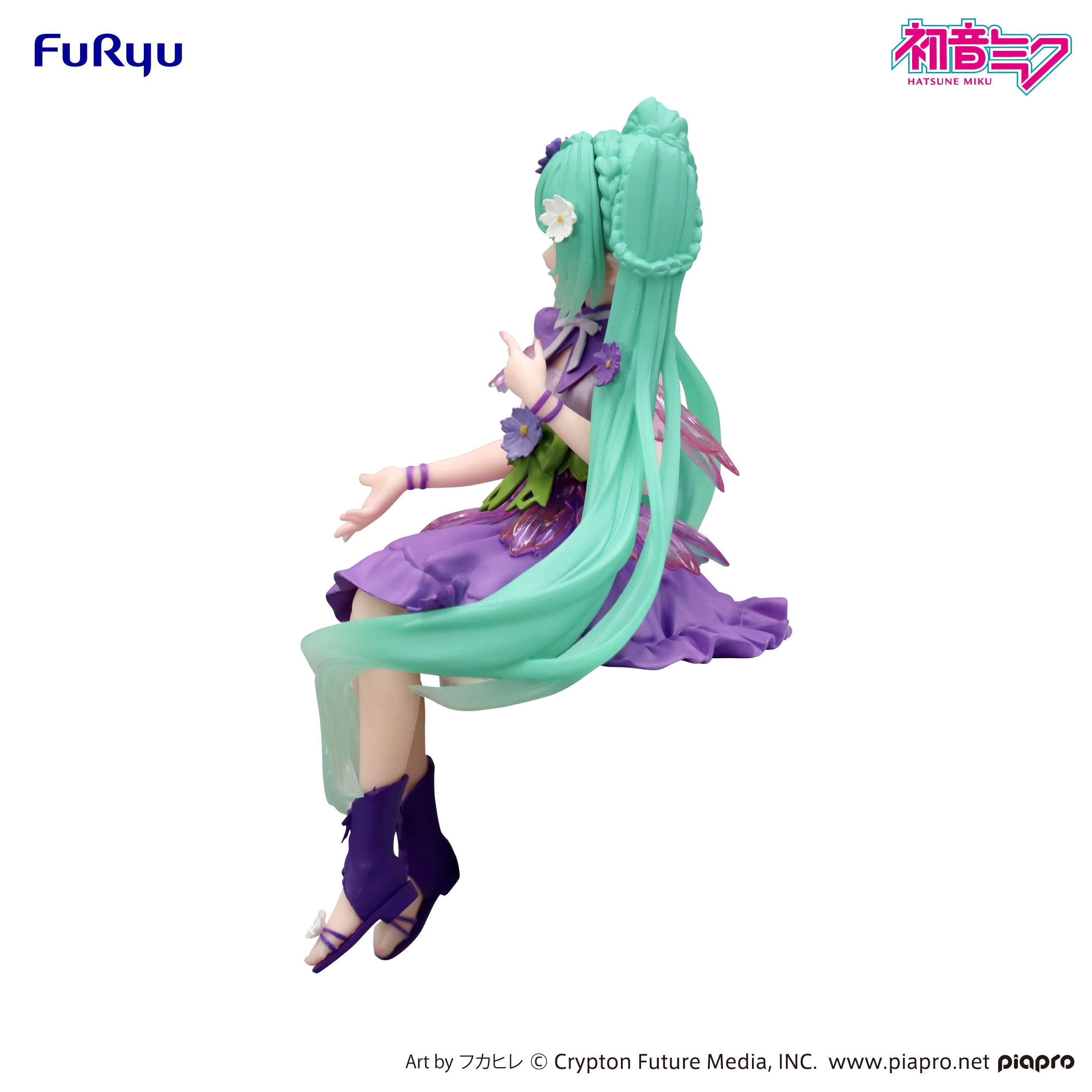 Piapro Characters - Hatsune Miku - Flower Fairy - Noodle Stopper Figure - Purple Cosmos (FuRyu)