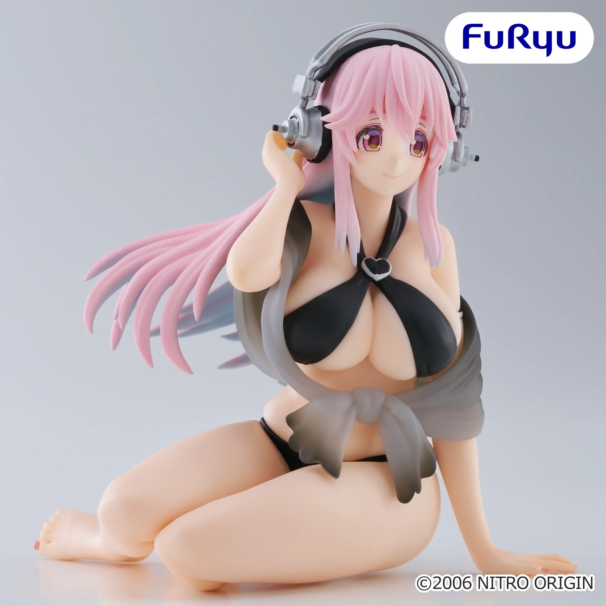 SoniComi (Super Sonico) - Sonico - Noodle Stopper Figure - Black Bikini ver. (FuRyu)