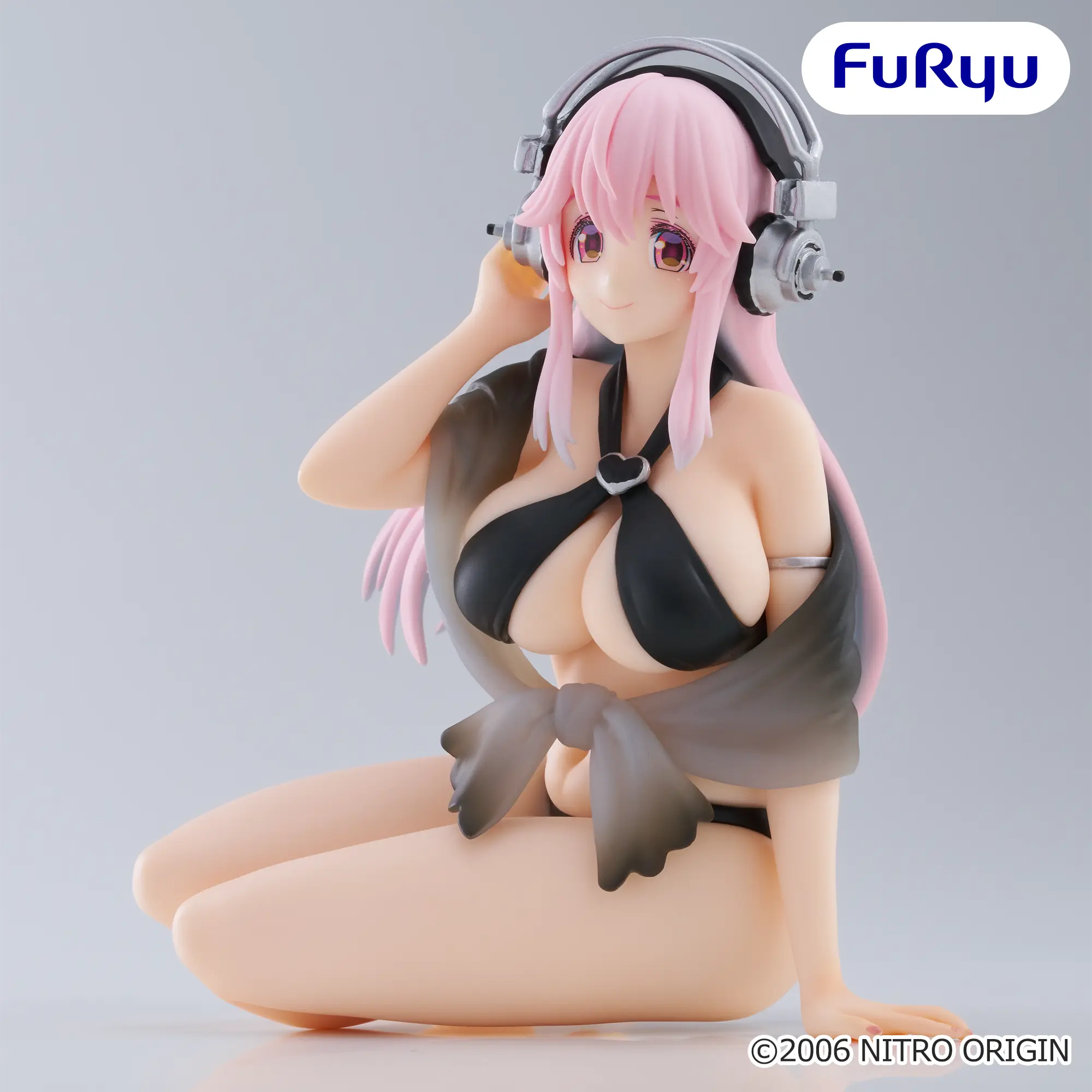 SoniComi (Super Sonico) - Sonico - Noodle Stopper Figure - Black Bikini ver. (FuRyu)