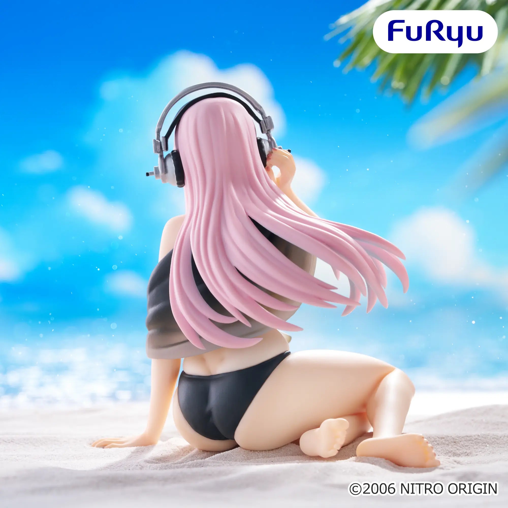 SoniComi (Super Sonico) - Sonico - Noodle Stopper Figure - Black Bikini ver. (FuRyu)