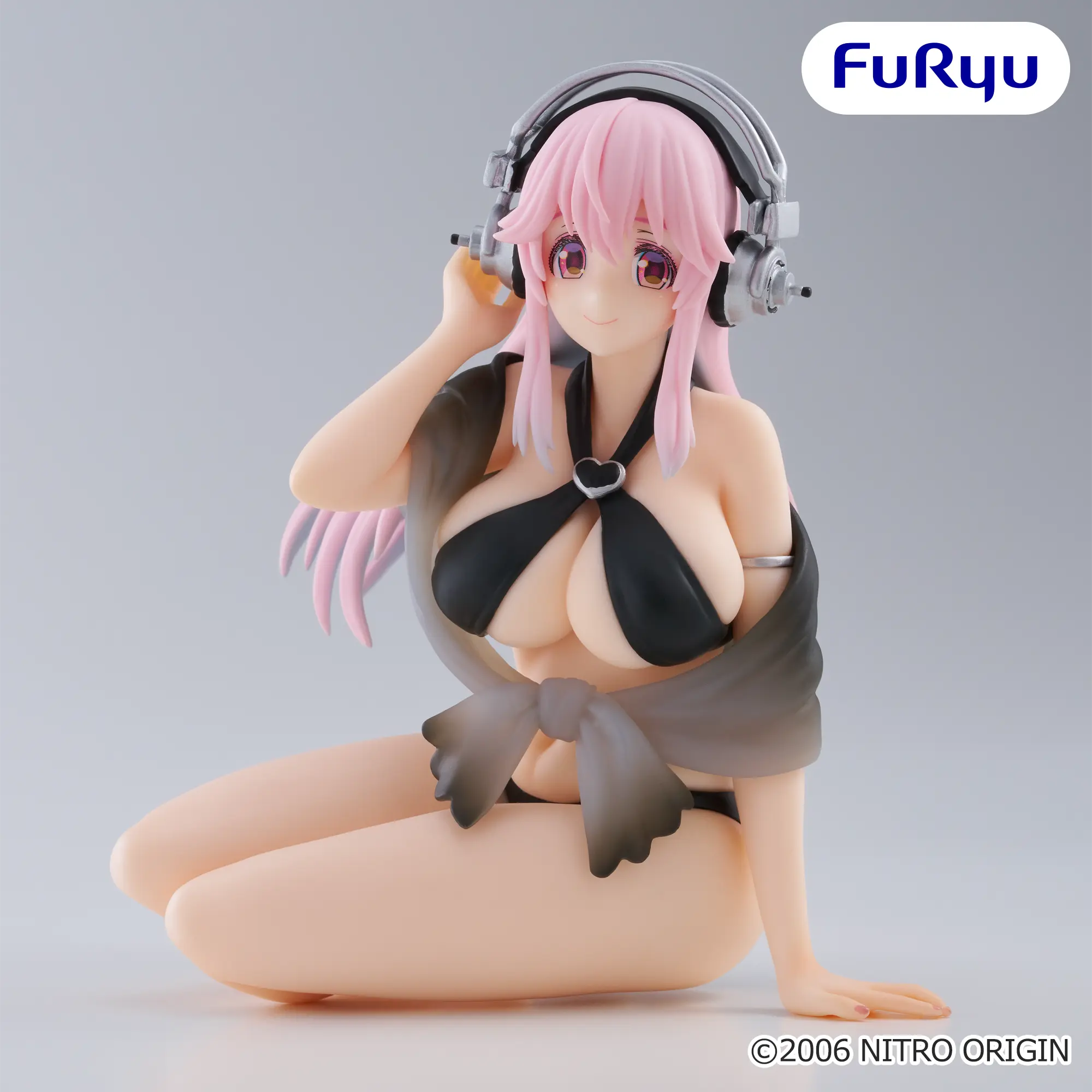 SoniComi (Super Sonico) - Sonico - Noodle Stopper Figure - Black Bikini ver. (FuRyu)