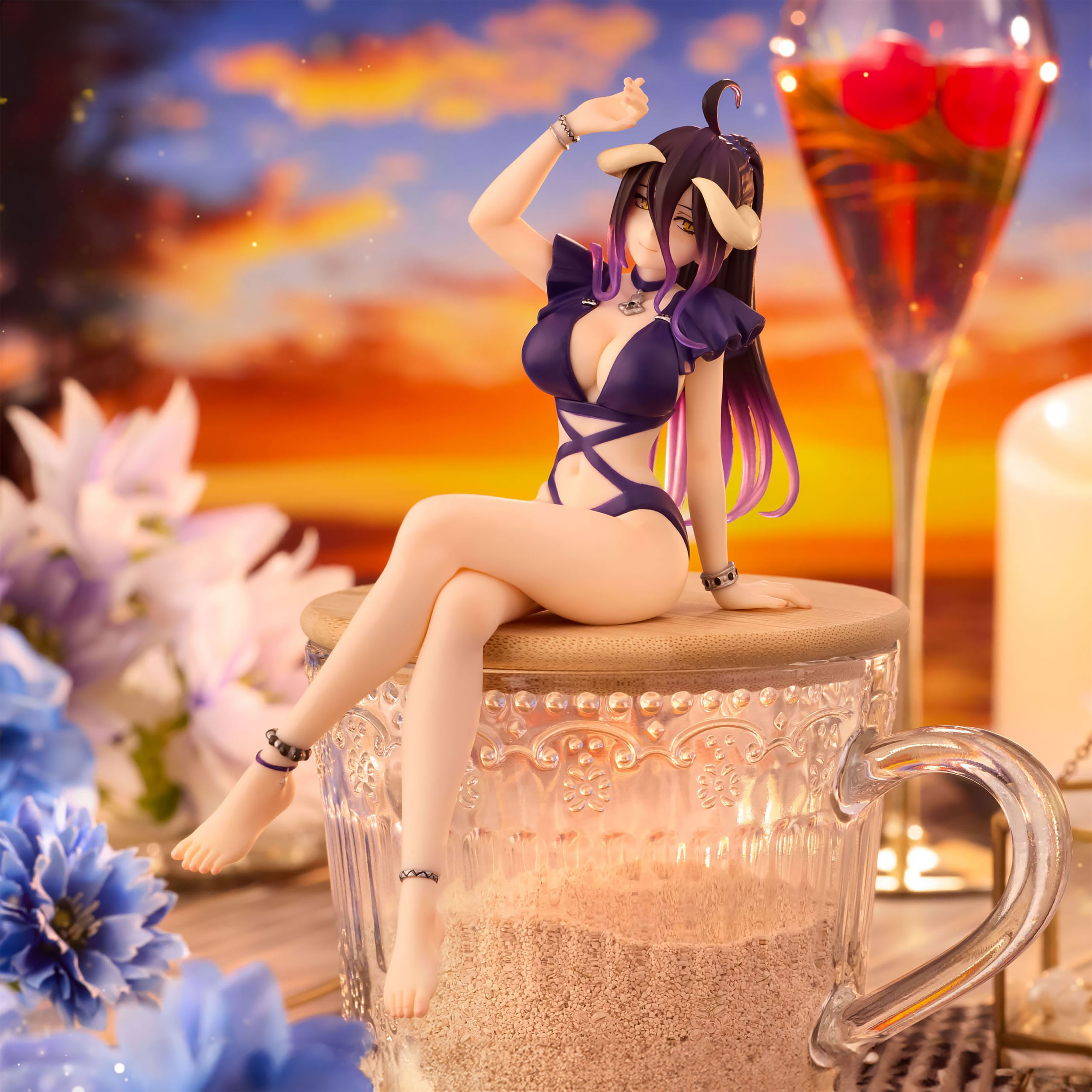 Overlord - Albedo - Noodle Stopper Figure - Mizugi, Dark Purple ver. (FuRyu)