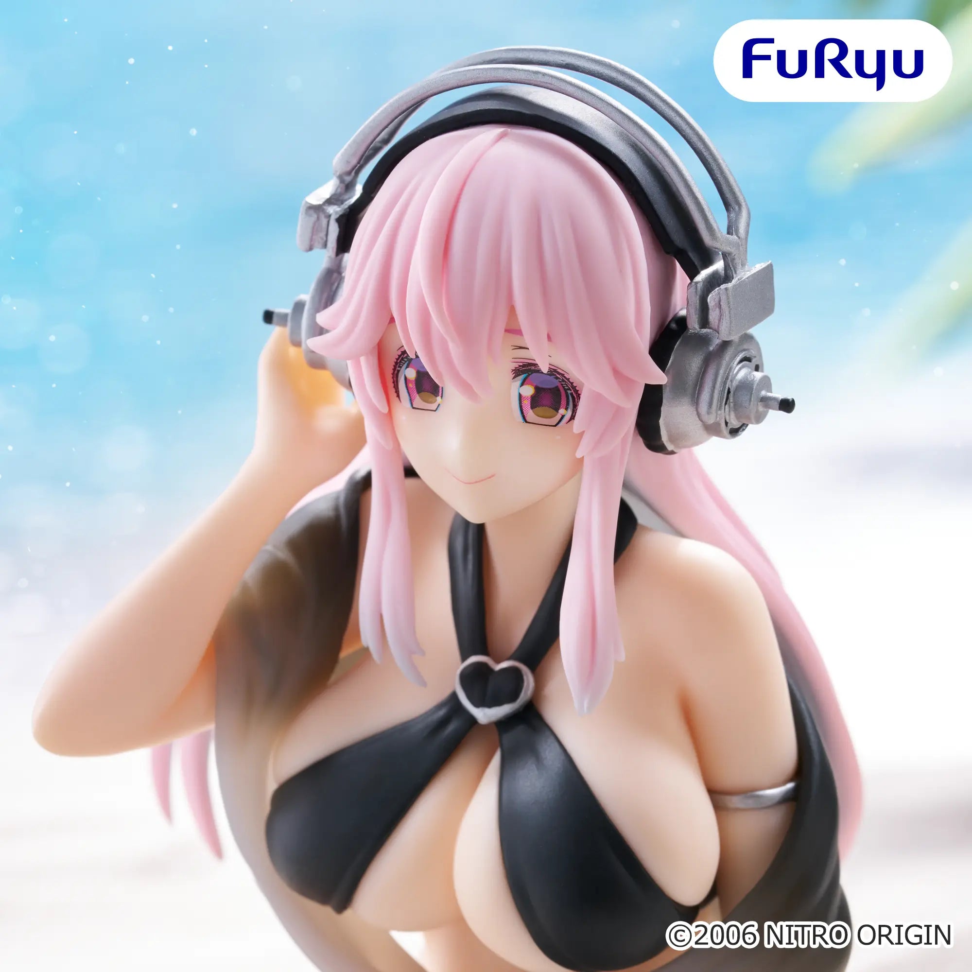 SoniComi (Super Sonico) - Sonico - Noodle Stopper Figure - Black Bikini ver. (FuRyu)
